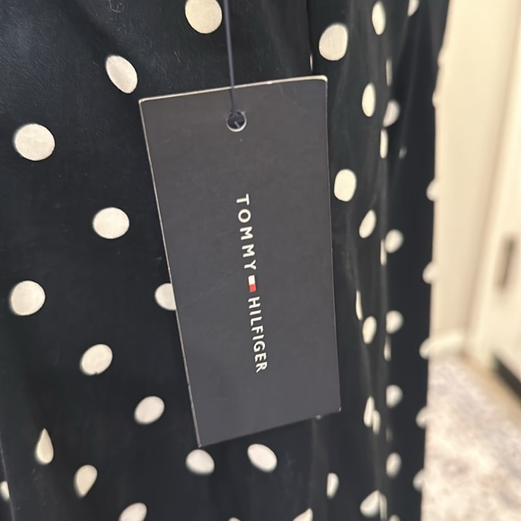 Tommy Hilfiger Dress, Size 8, Navy Blue (almost black), Polka Dot - Picture 6 of 9